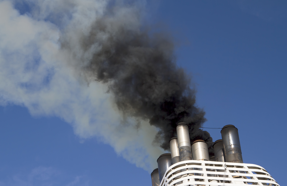exhaust gas propagation of cruise liner during warm-up of engine